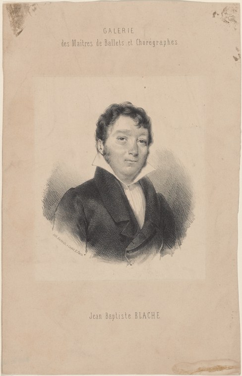 Head-and-shoulders portrait of a young man in a dark coat and white shirt, identified as Jean Baptiste Blache.