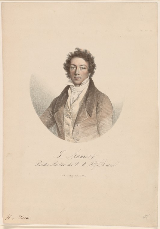 Sepia-toned lithographic portrait of a dark-haired man in a brown coat and white cravat, looking directly at the viewer.