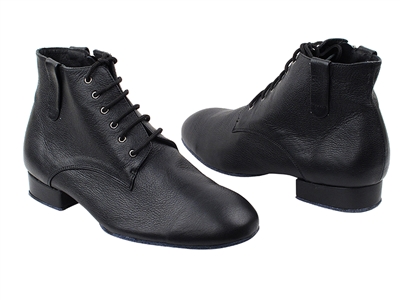 VF Black Leather mens Low Ankle Boot - Dance Footwear