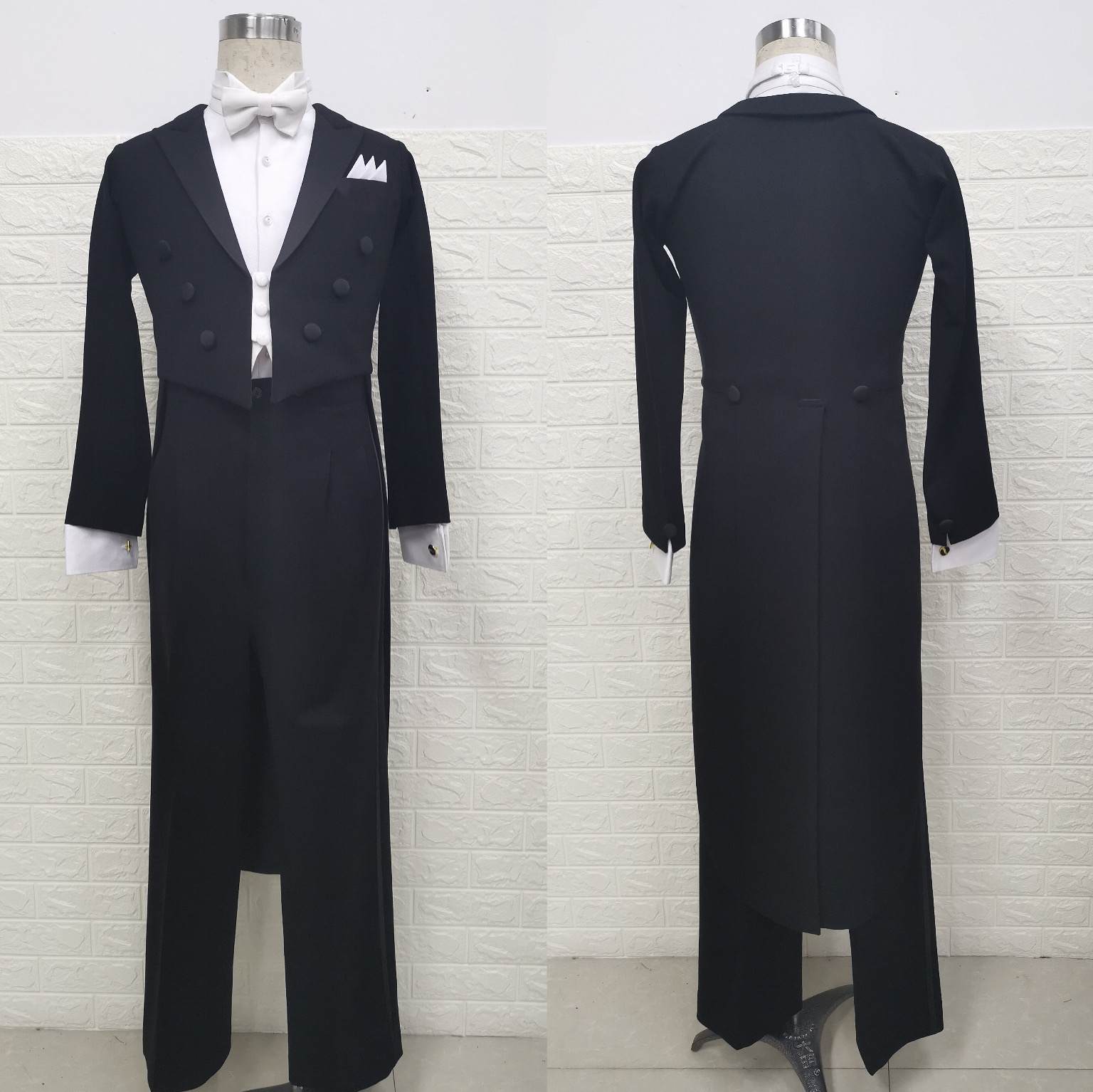 Steps & Threads Mens Ballroom Dance and American Smooth Tail Suit with Shirt
