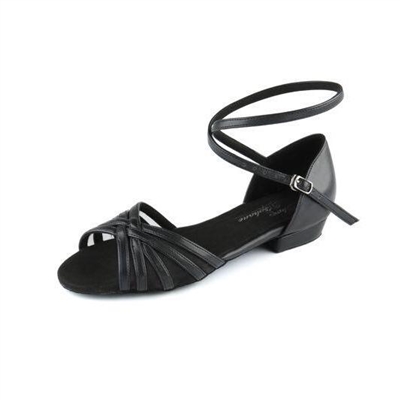 Style DEFY Black Leather mesh Swing Heel Womens